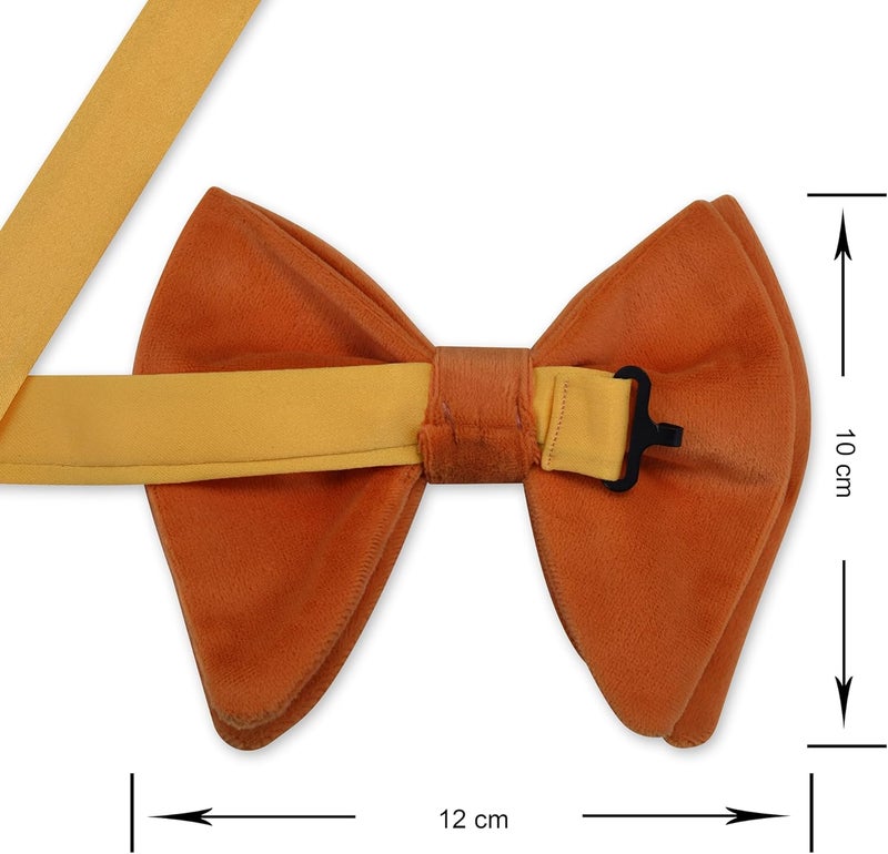 Branduce Velvet Bow Ties for Men Oversize Pre-tie Bowtie Tuxedo Bowties for Wedding - Image 4